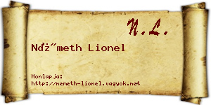 Németh Lionel névjegykártya